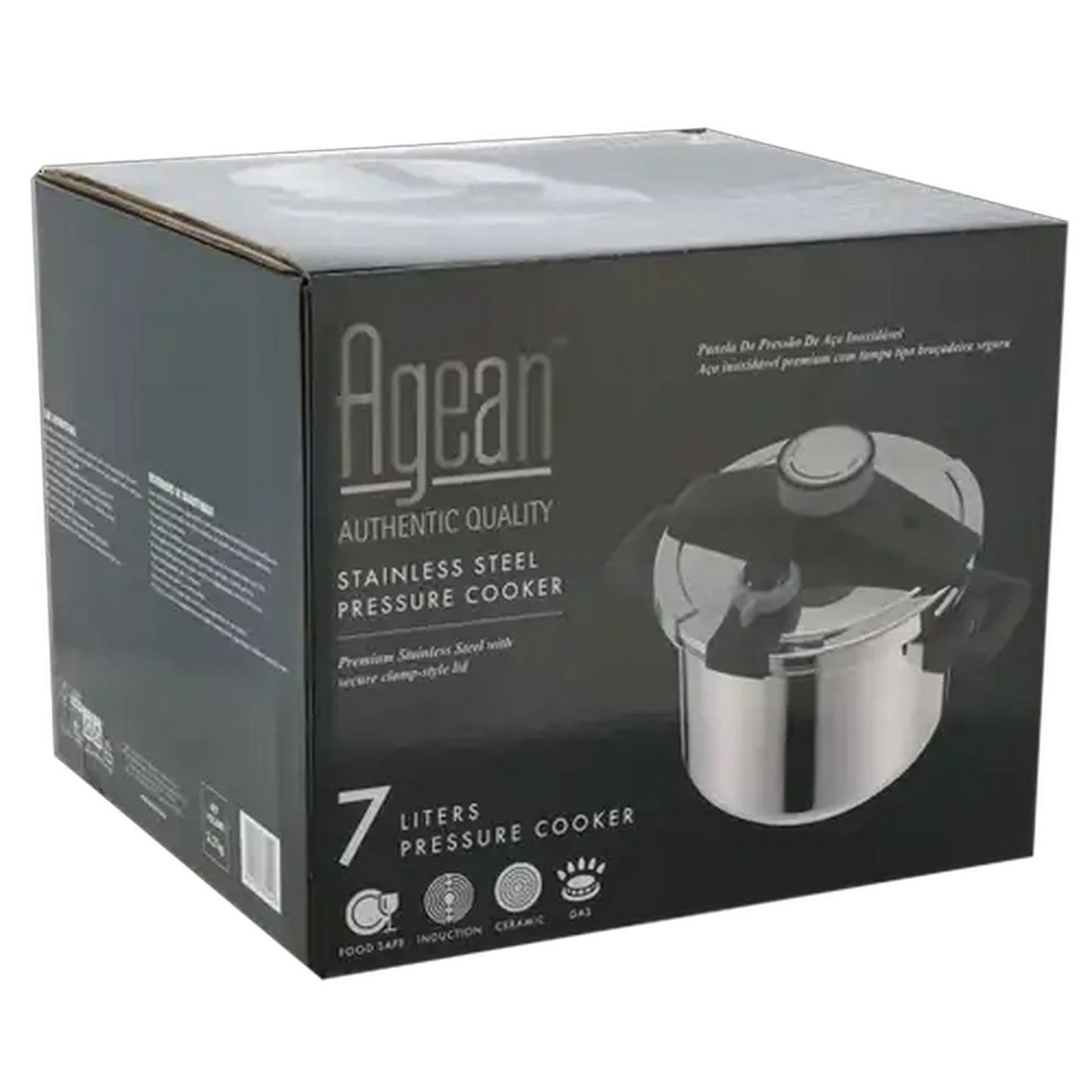 Image of Agean Stainless Steel Pressure Cooker 7L