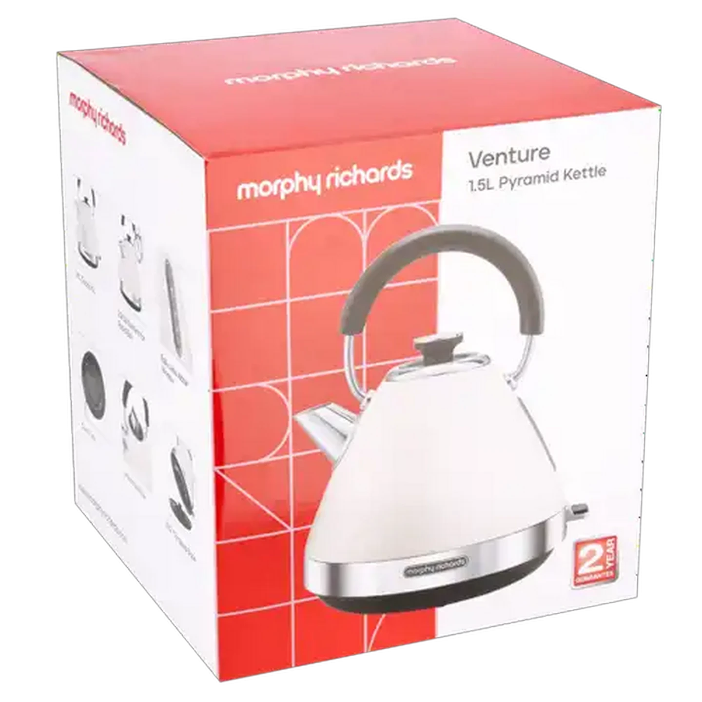 Image of Morphy Richards Venture Cream Pyramid Cordless Kettle 1.5L