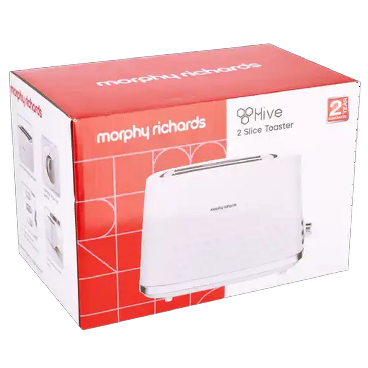 Image of Morphy Richards White Hive 2 Slice Toaster