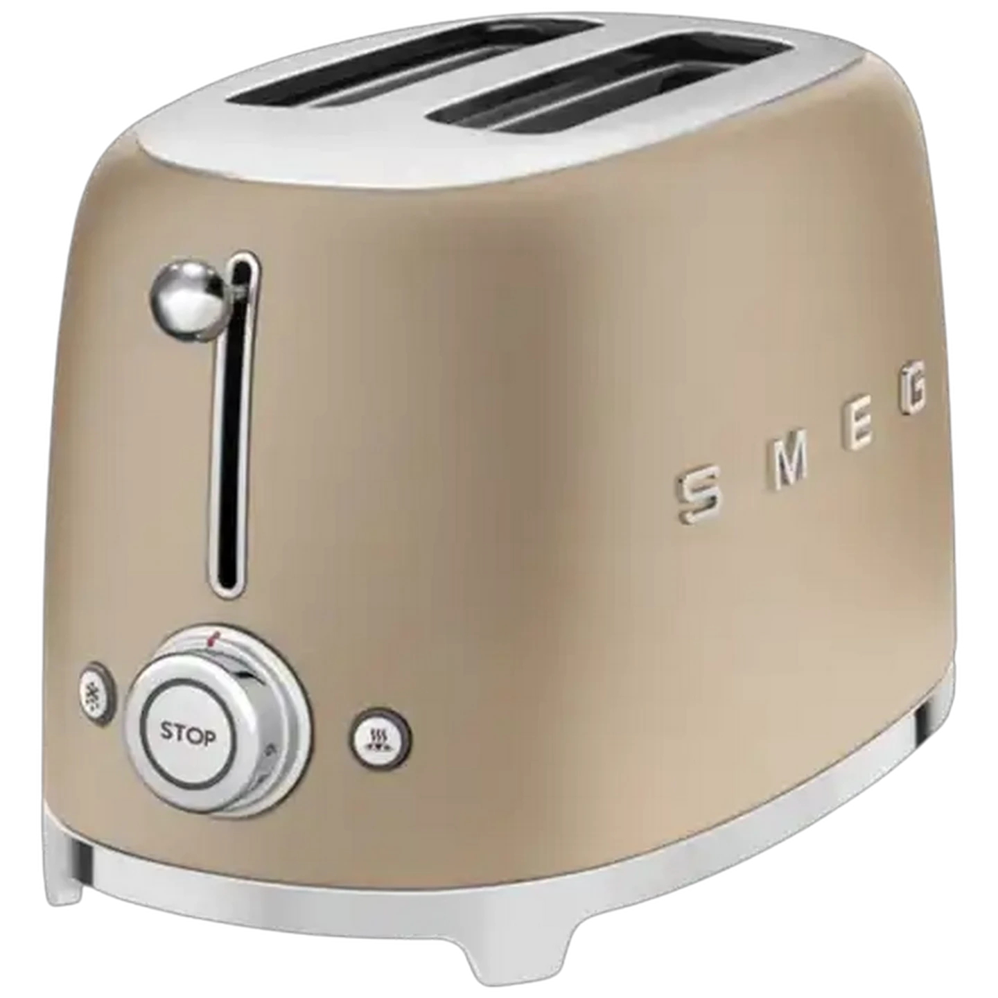 Image of Smeg Special Edition Matt Champagne Retro 2-Slice Toaster 950W
