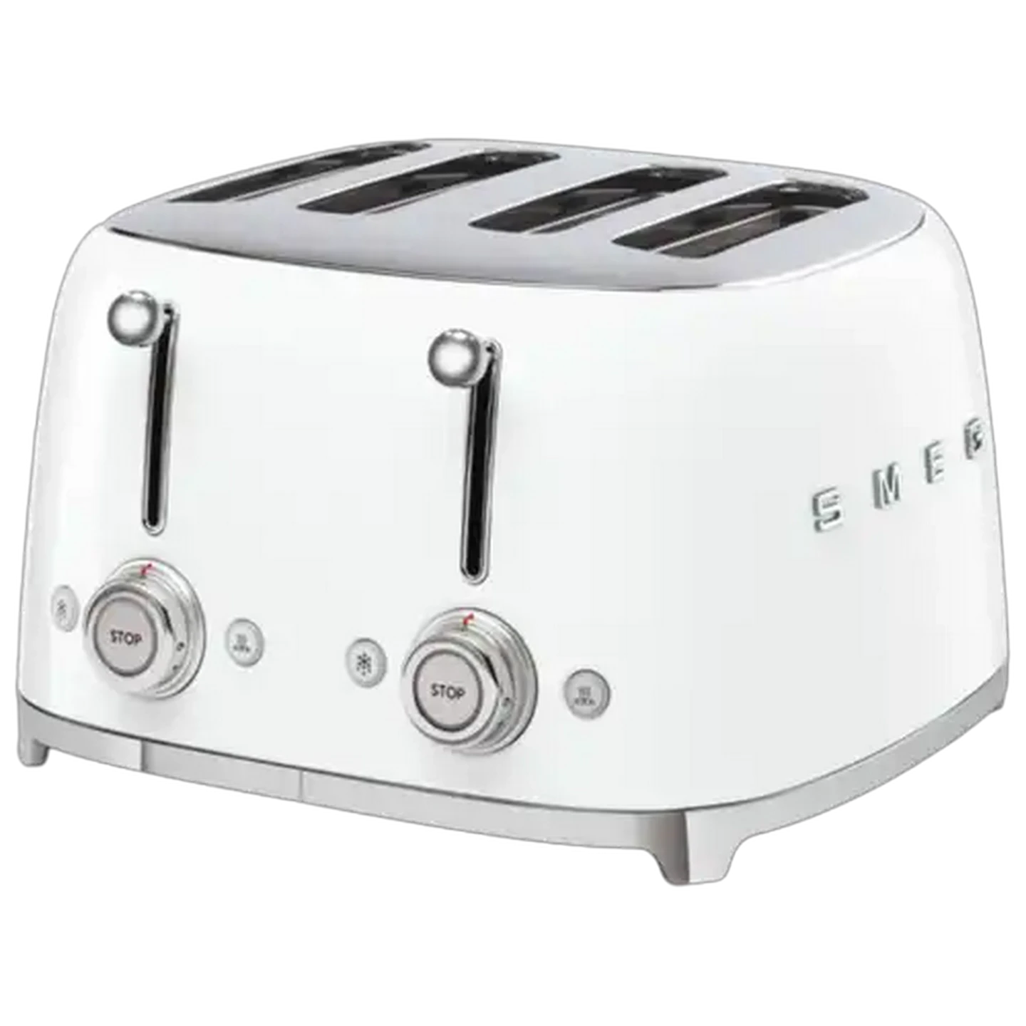 Image of Smeg White 4-Slice Square Toaster 2000W