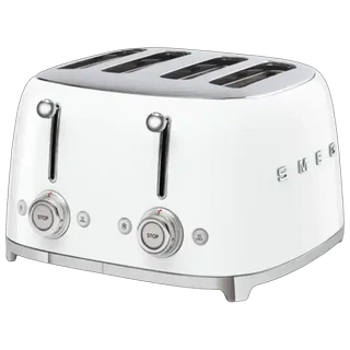 Smeg White 4-Slice Square Toaster 2000W