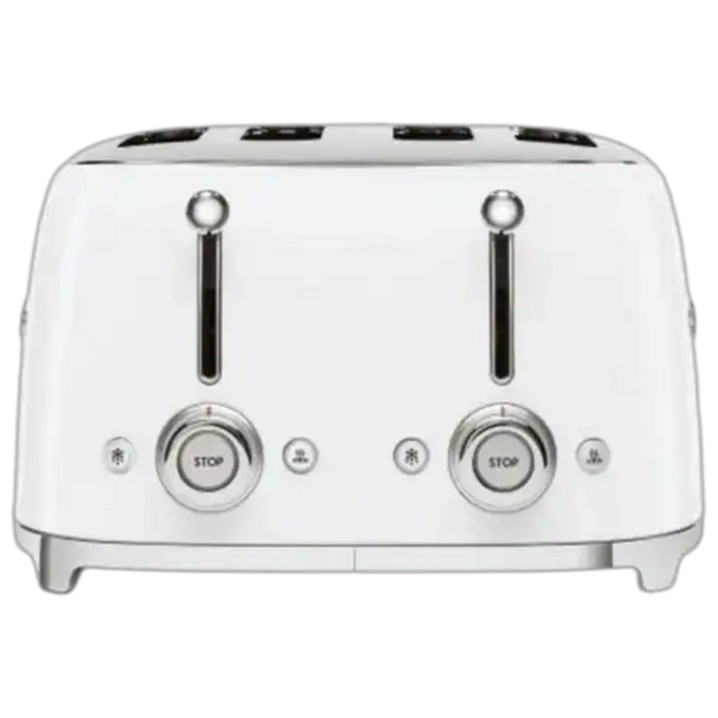 Image of Smeg White 4-Slice Square Toaster 2000W
