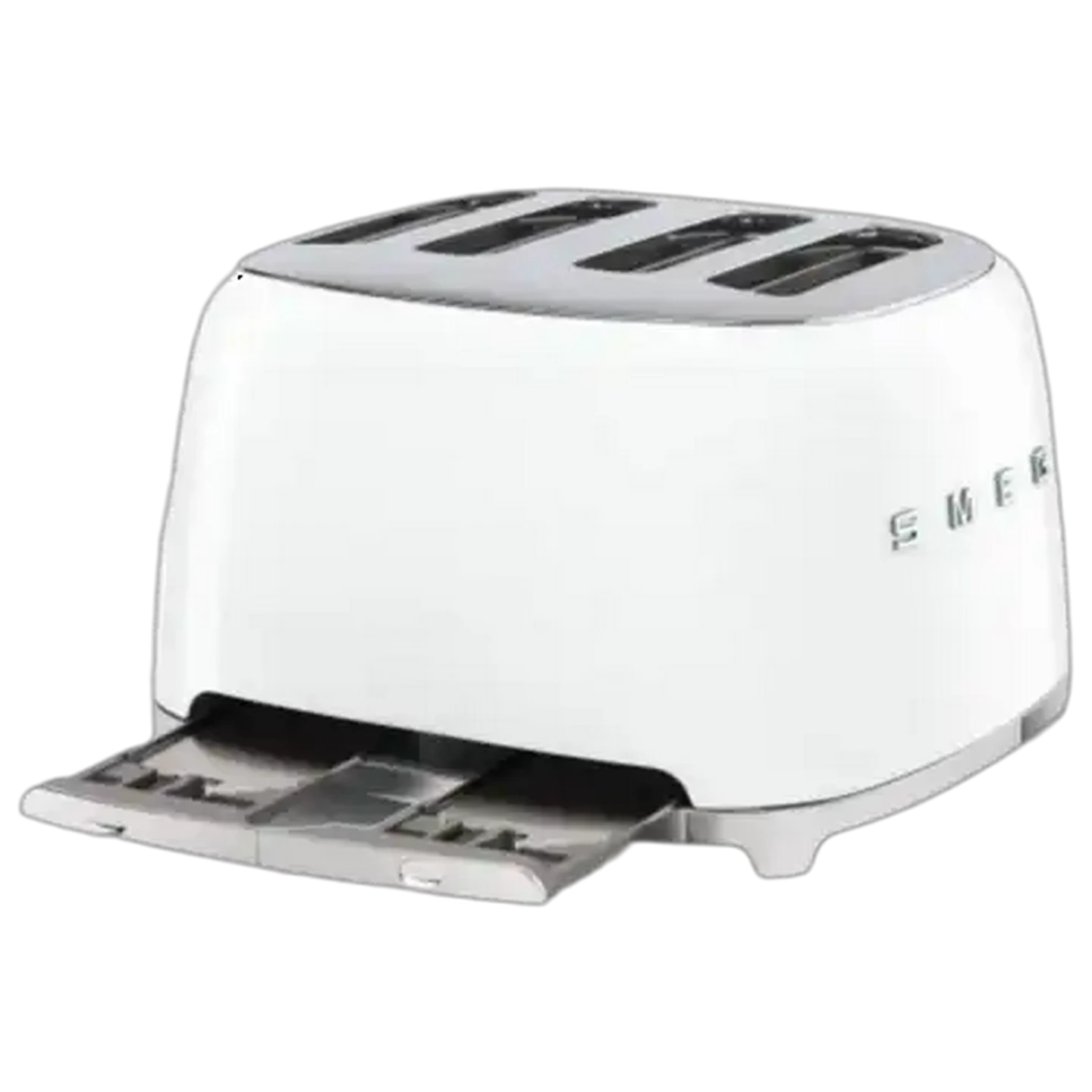 Image of Smeg White 4-Slice Square Toaster 2000W