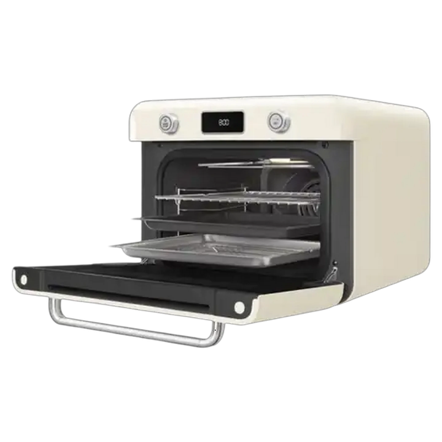 Image of Smeg Cream Retro Countertop Steam Oven 30L