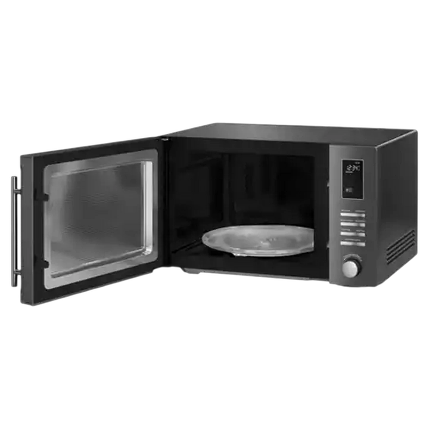 Image of Smeg Black Microwave Oven with Grill 25L