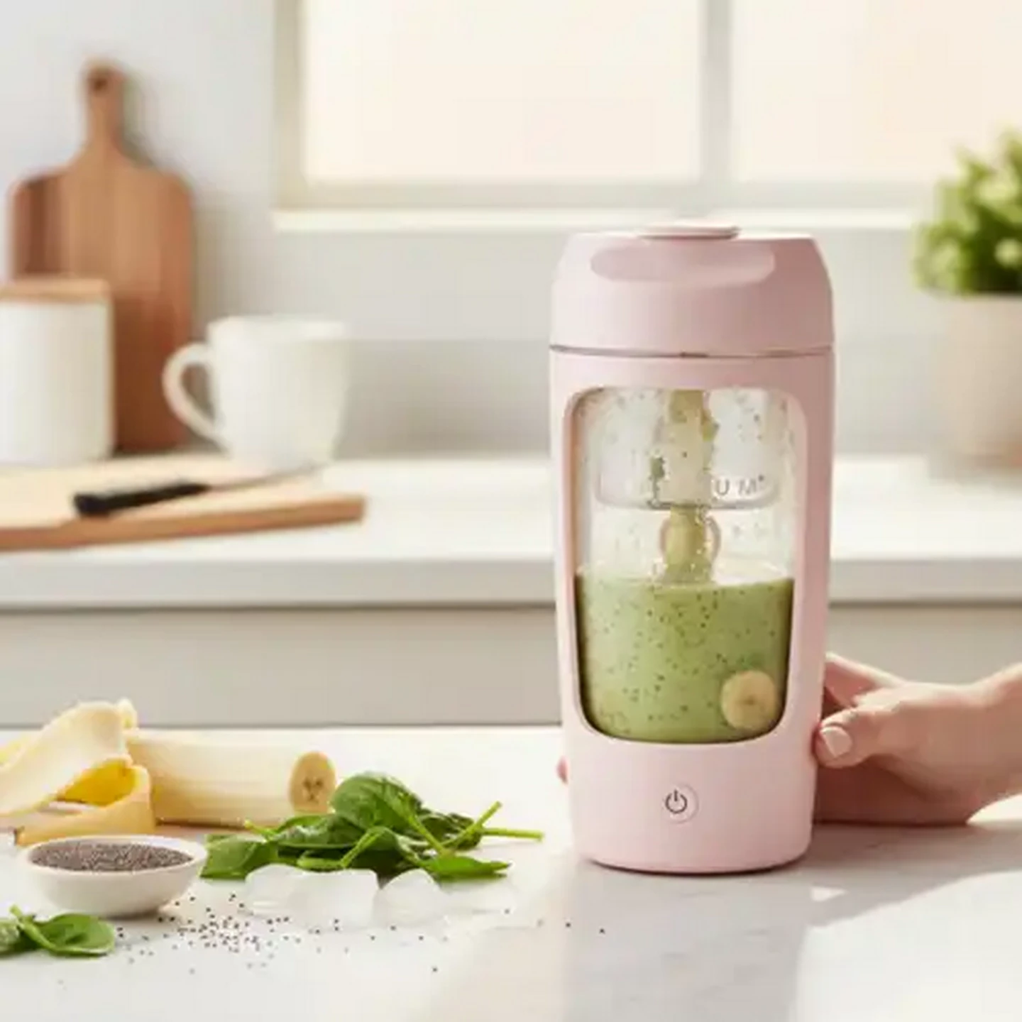 Image of Platinum Pink Rechargeable Mixer Cup 650ml
