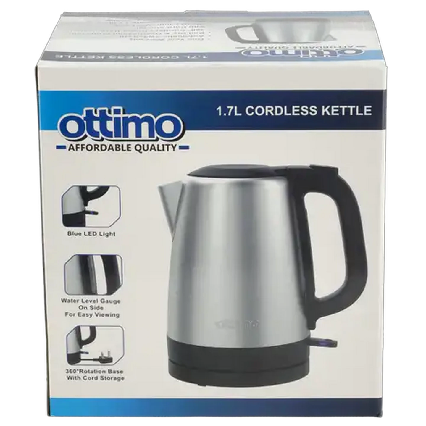 Image of Ottimo Stainless Steel Cordless Kettle 1.7L 2000W