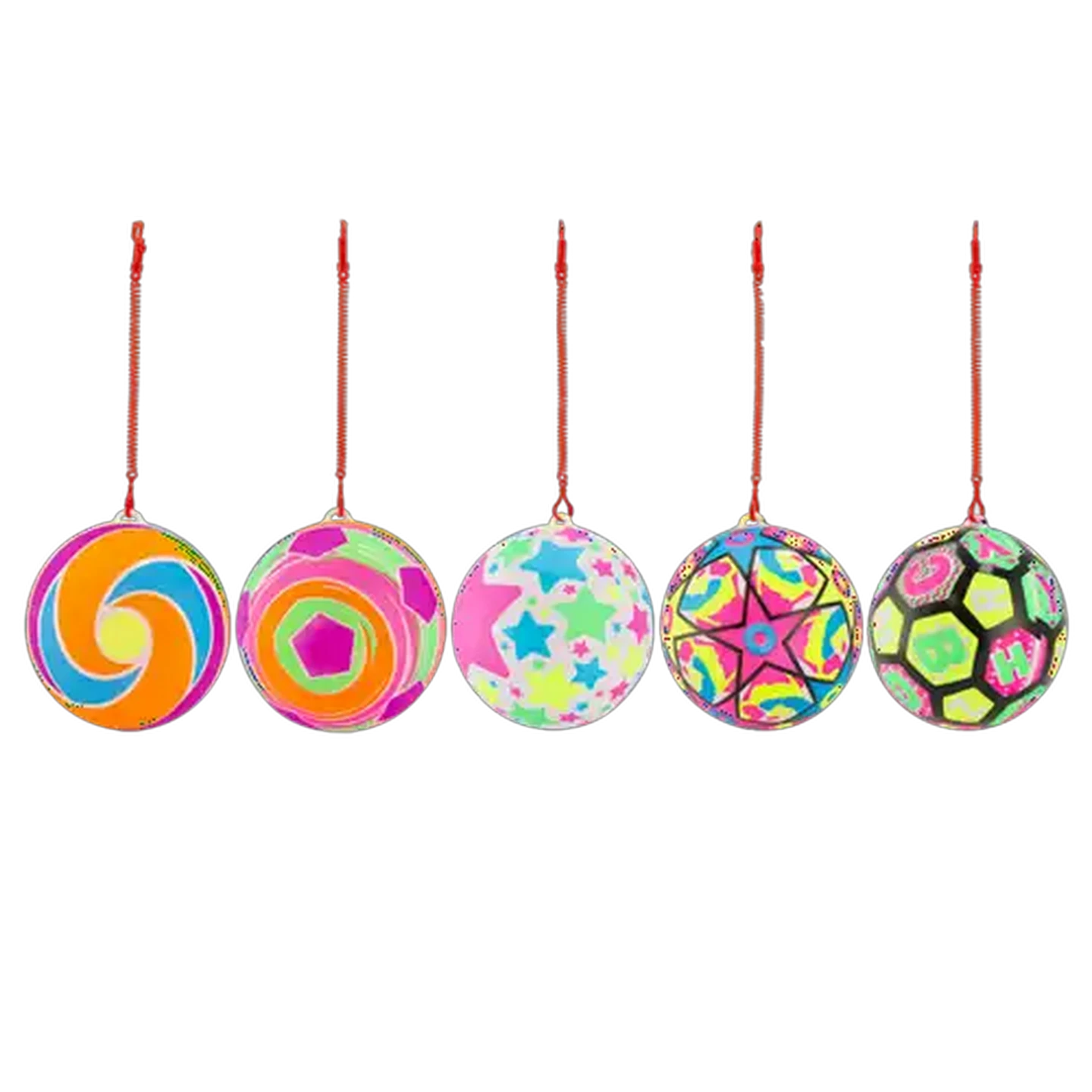 Image of Plastic Ball with Elastic Cord and Light 21cm (Design May Vary)