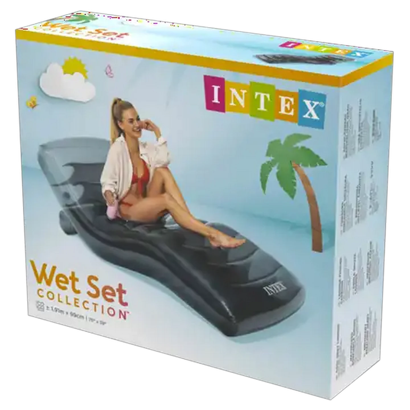 Image of Intex Inflatable Cool Grey Lounge 191 x 99cm