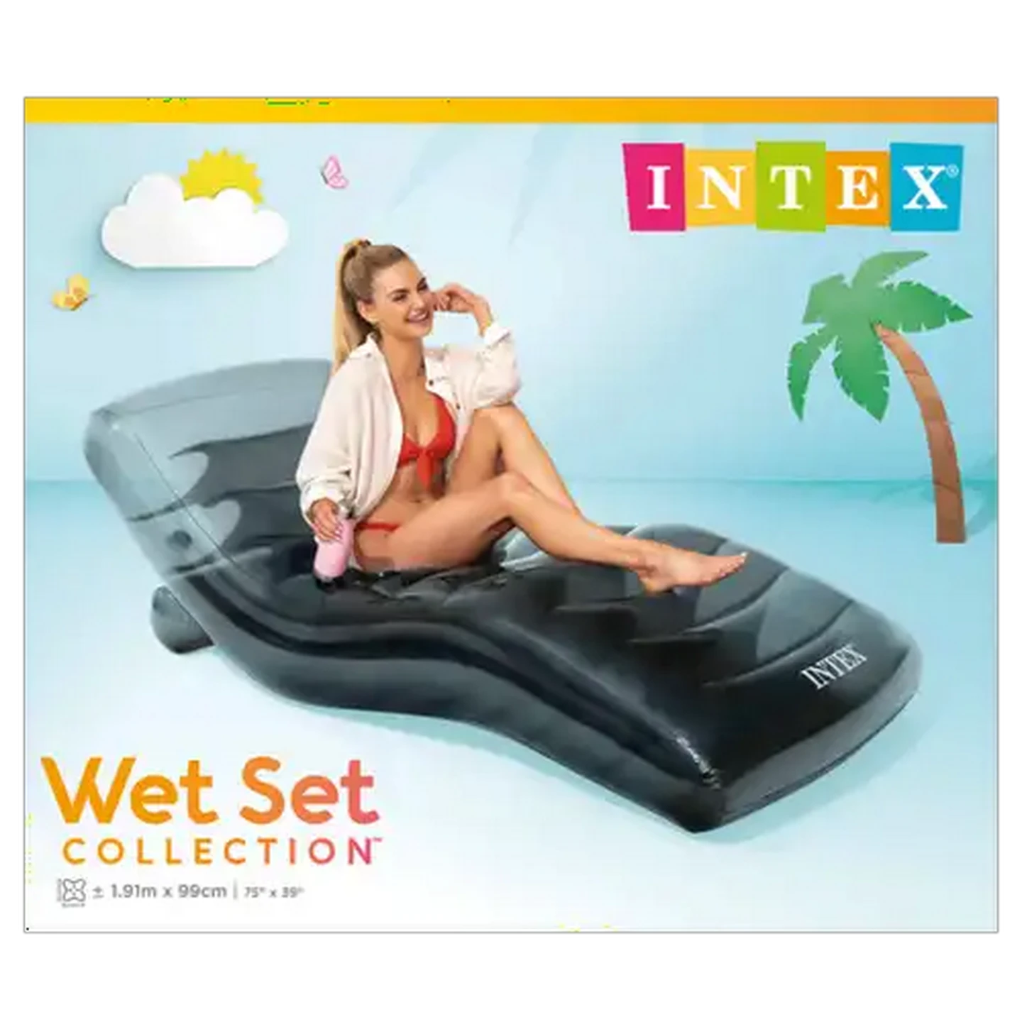 Image of Intex Inflatable Cool Grey Lounge 191 x 99cm