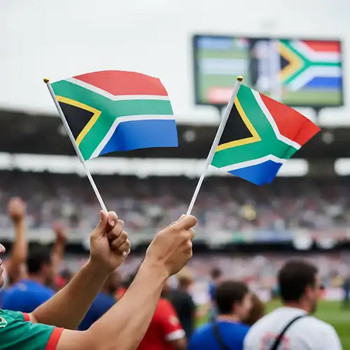 Image of South African Supporter Gear Hand Flags 2-Pack
