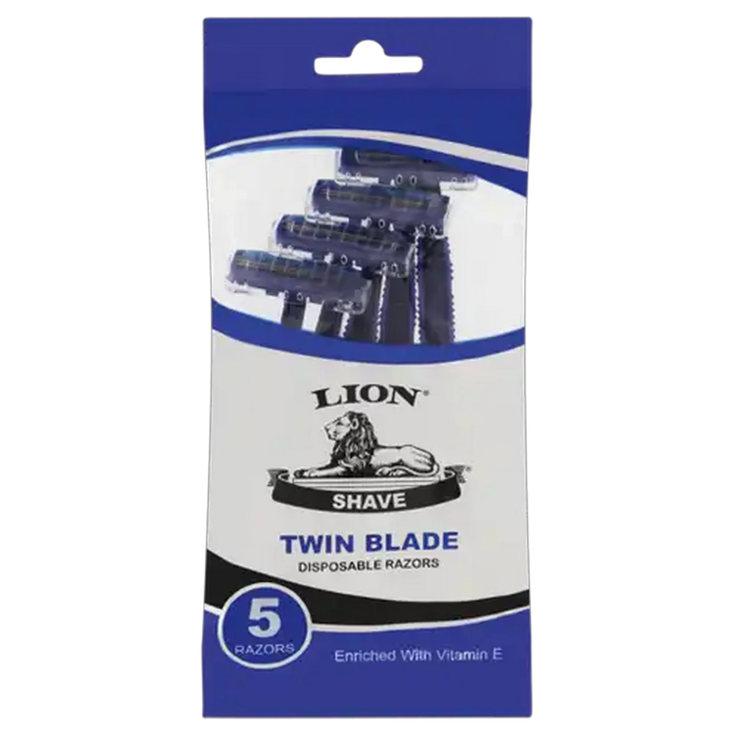 Image of Lion Shave Twin Blade Disposable Razors 5 Pack