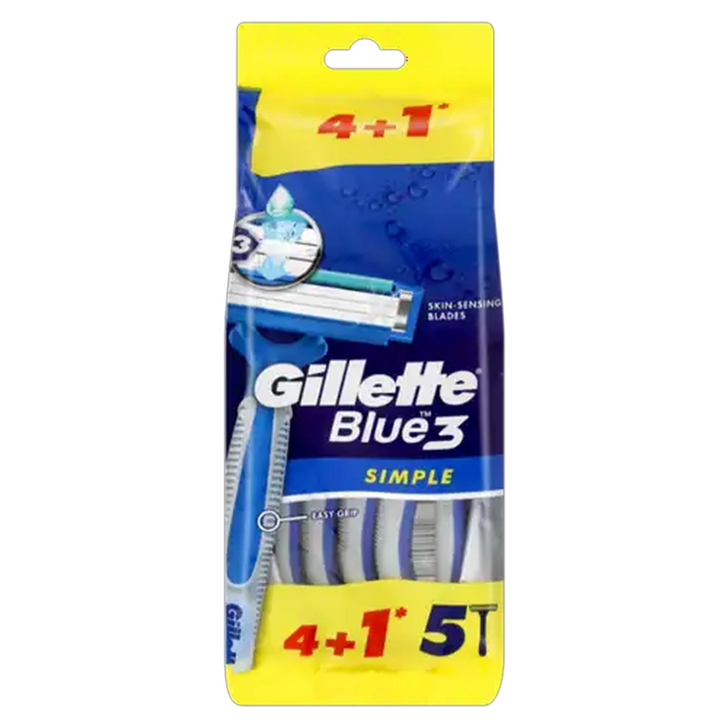 Image of Gillette Blue3 Simple Disposable Razors 5 Pack