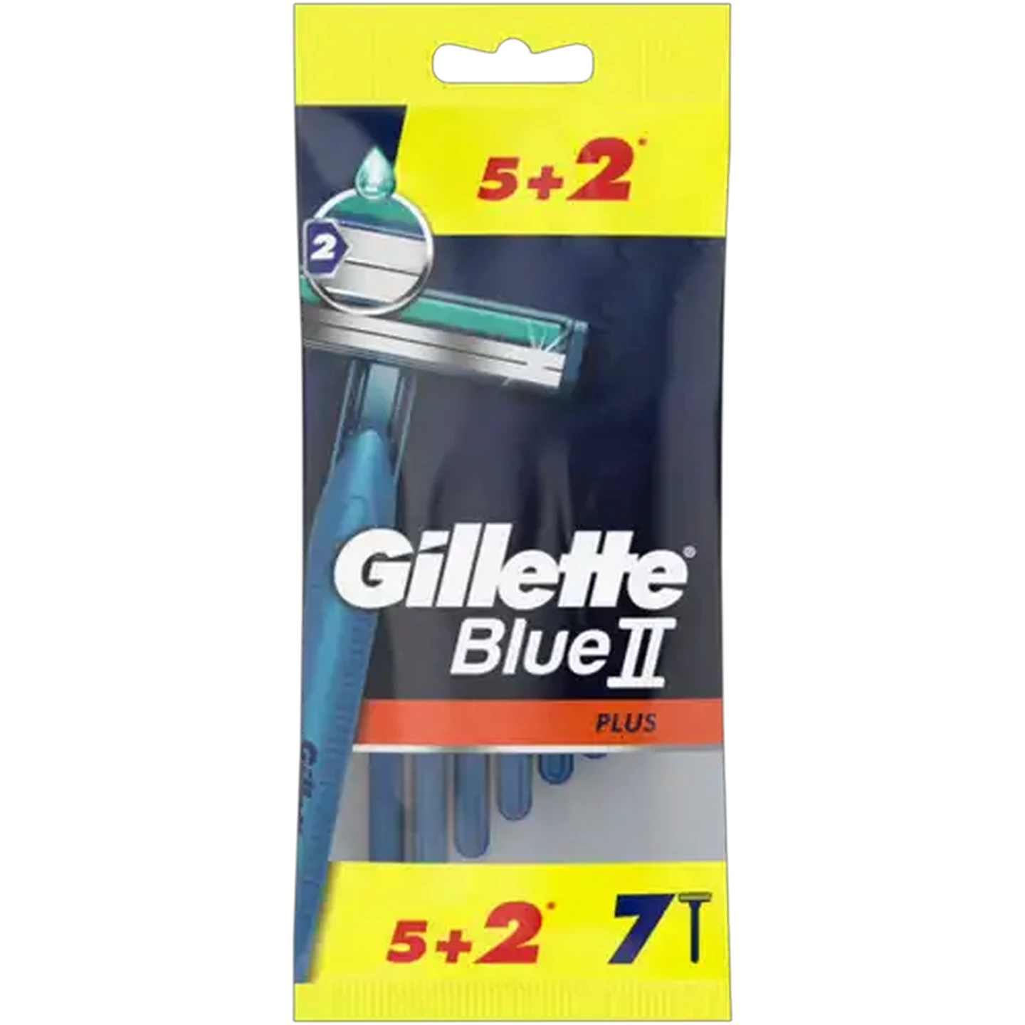 Image of Gillette Blue II Plus Disposable Razors 7 Pack