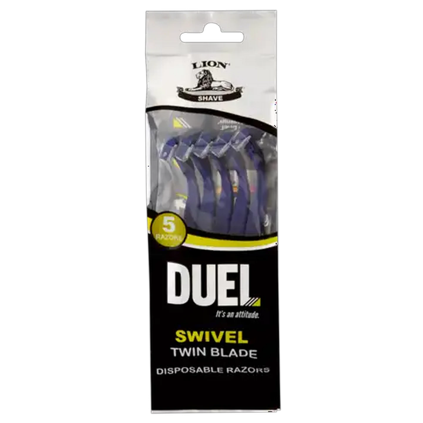 Image of Lion Duel Swivel Twin Blade Disposable Razors 5 Pack