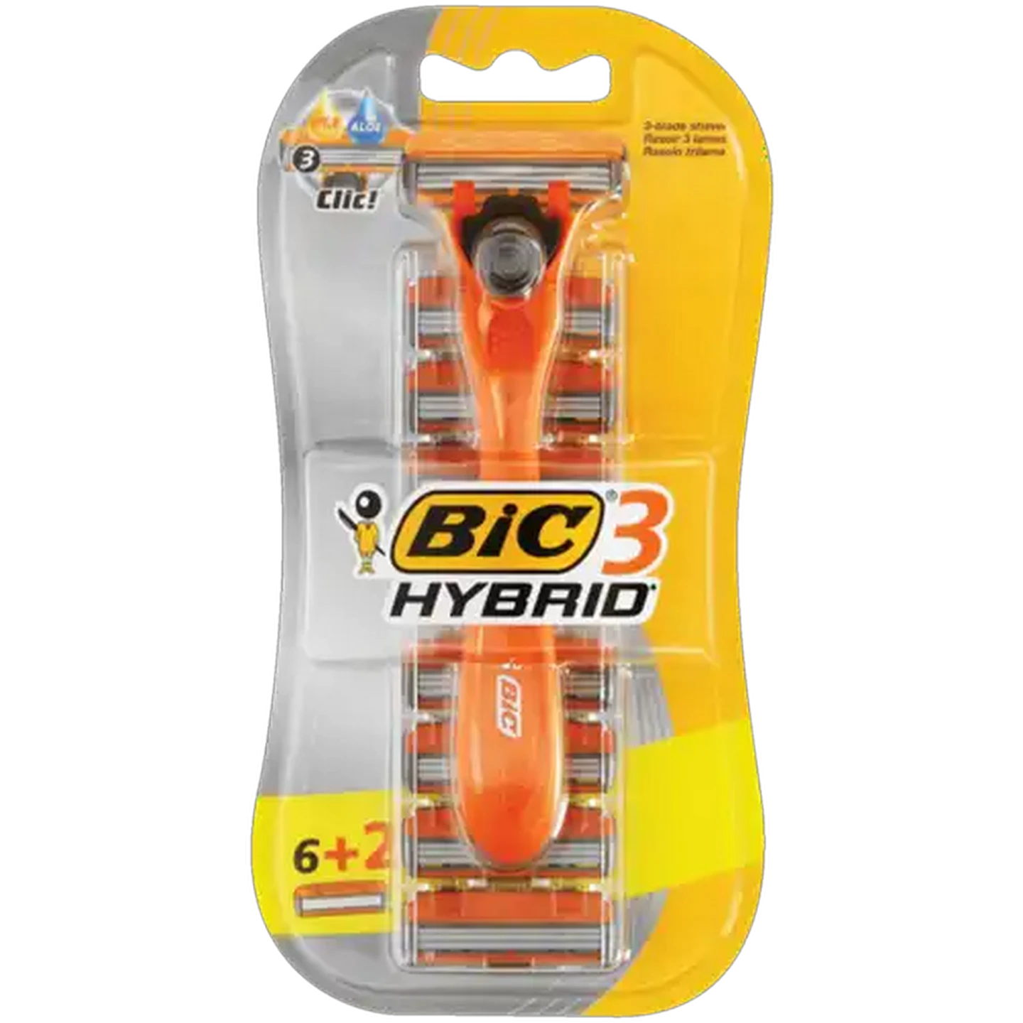 Image of BIC 3 Hybrid Shaver & Cartridges 9 Piece