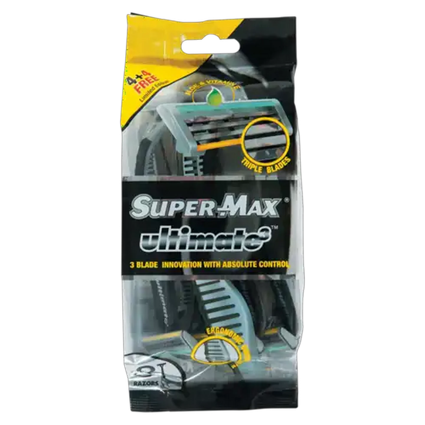 Image of Super-Max Ultimate 3 Blade Men's Razor 8 Pack