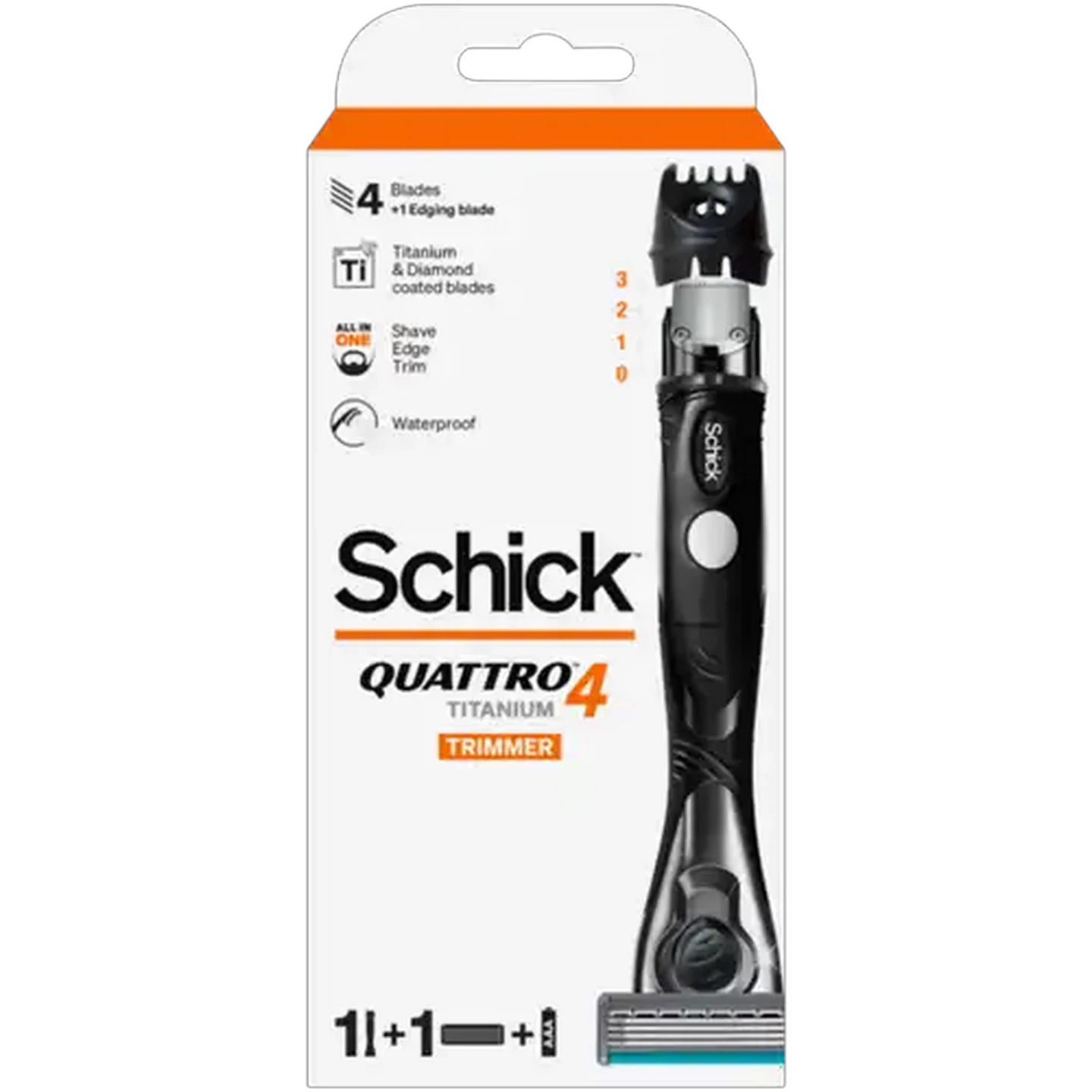 Image of Schick Quattro Titanium Freestyle Razor And Trimmer Kit