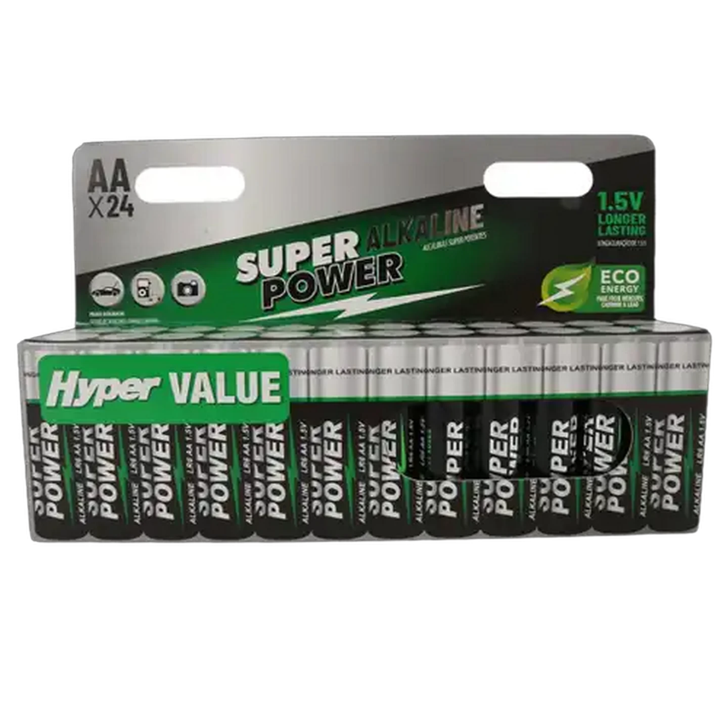Image of Super Power AA Alkaline Batteries 24-Pack