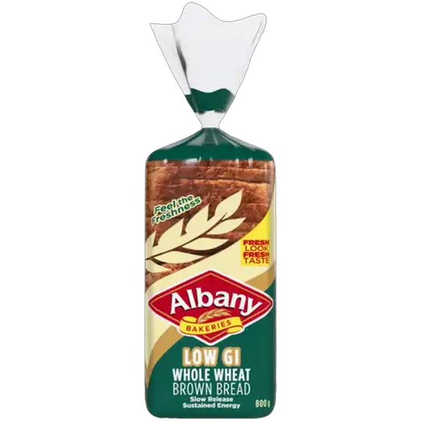 Albany Low GI Wholewheat Brown Bread 800g