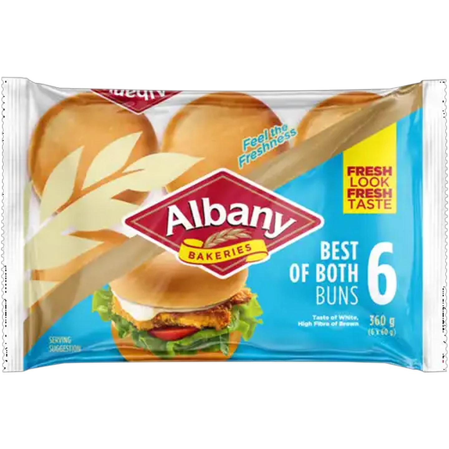 Image of Albany Superior Best of Both White Buns 6 x 60g