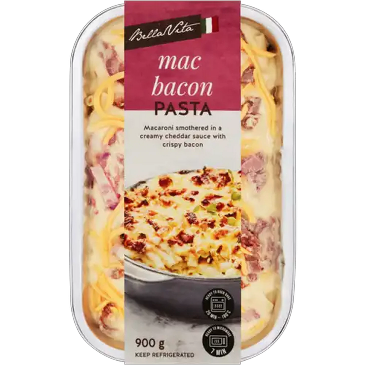 Image of Bella Vita Mac Bacon Pasta 900g