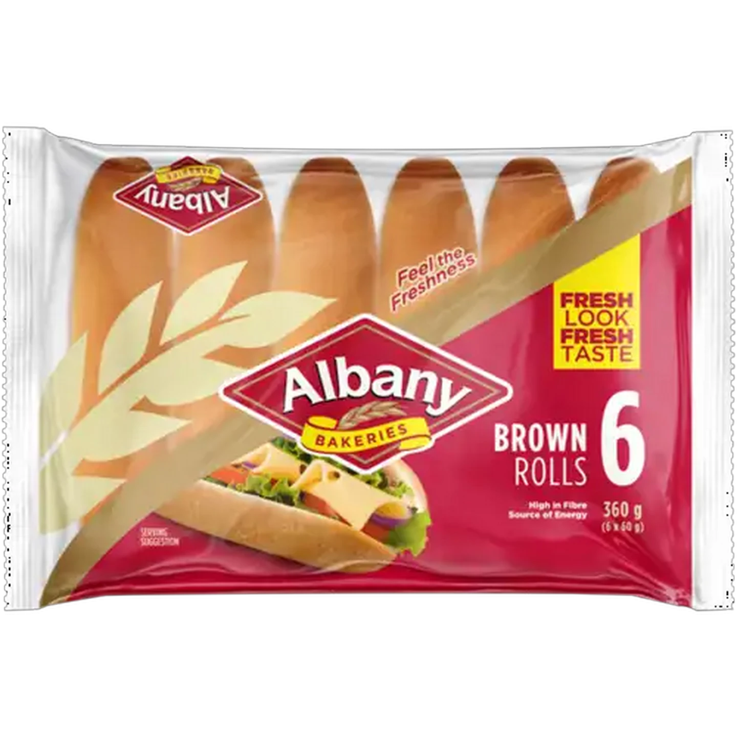 Image of Albany Superior Brown Rolls 6 Pack