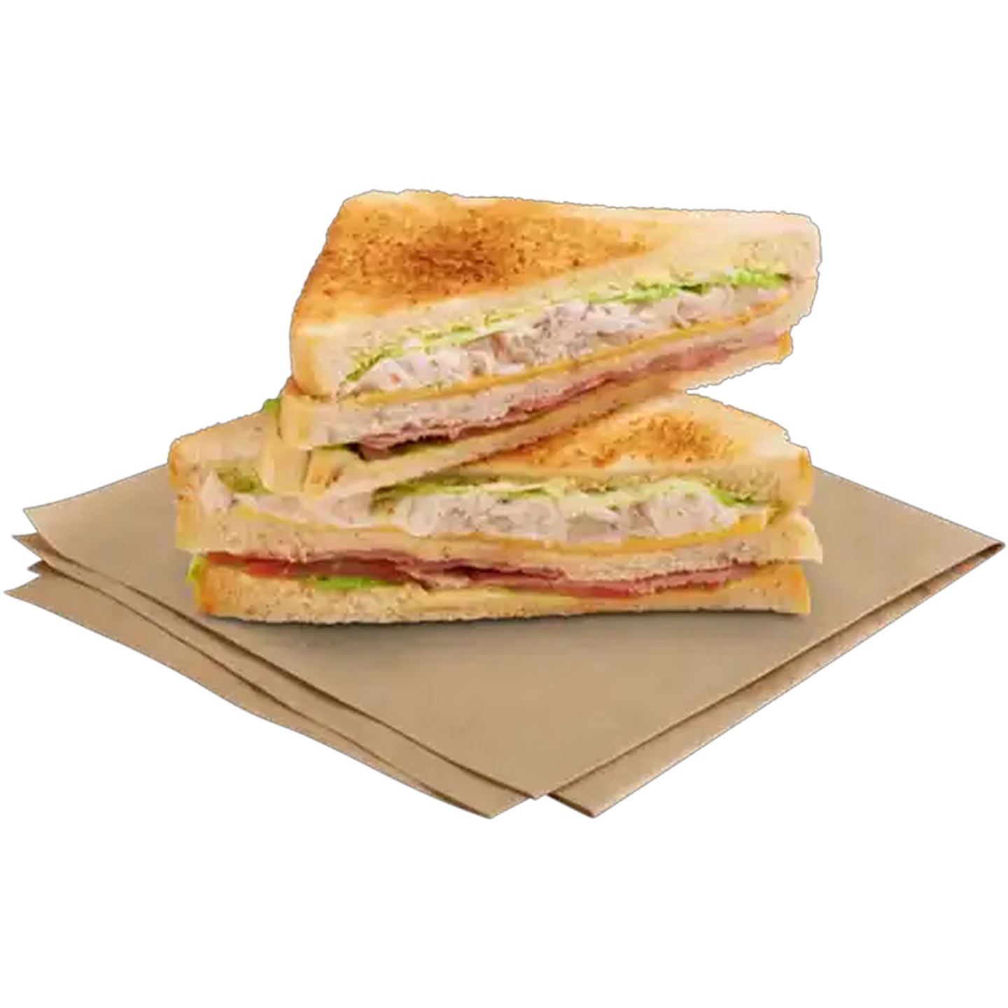 Image of The Deli White Bread Club Sandwich