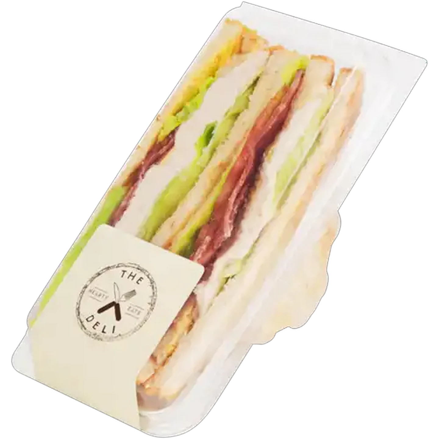 Image of The Deli White Bread Club Sandwich