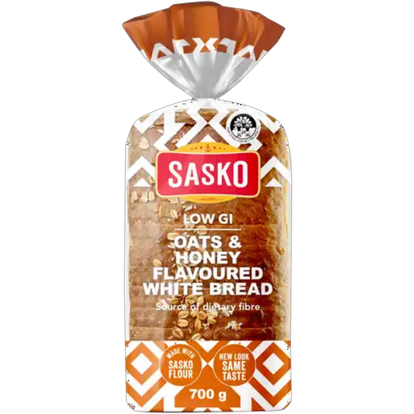 Image of SASKO Low G.I Dumpy Oats & Honey Flavoured White Bread 700g