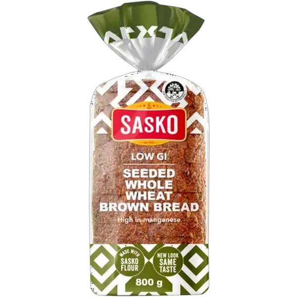SASKO Low G.I Dumpy Seeded Whole Wheat Brown Bread 800g