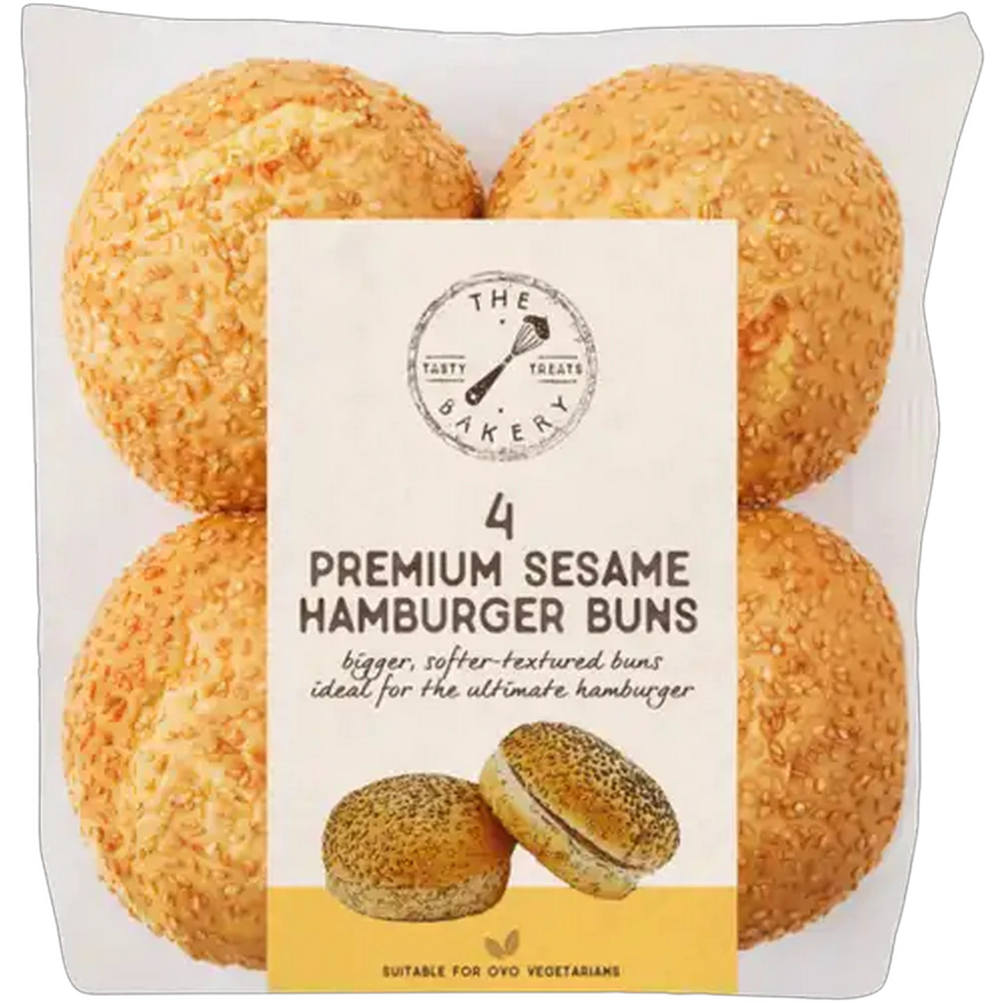 Image of The Bakery Premium Sesame Hamburger Buns 4 Pack