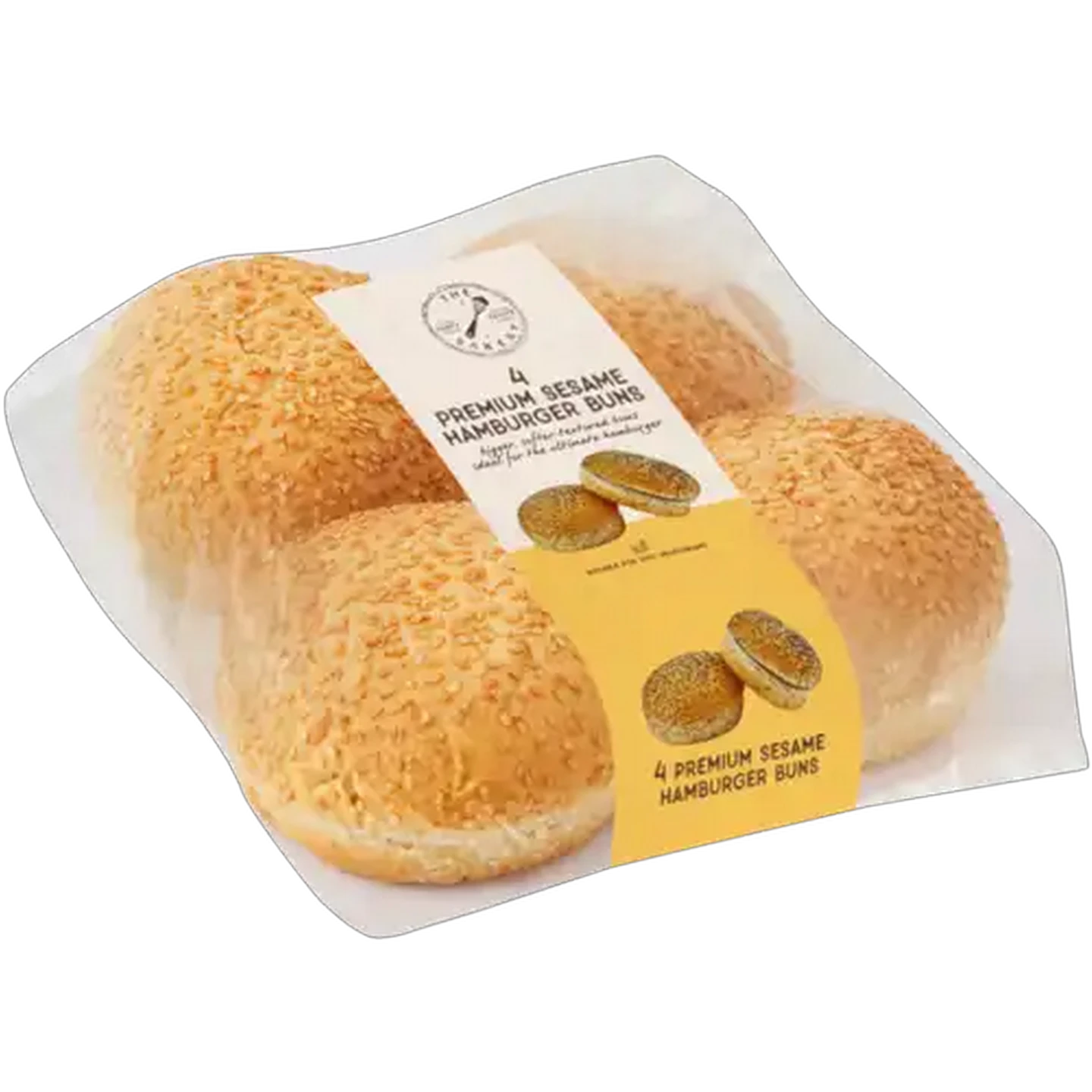 Image of The Bakery Premium Sesame Hamburger Buns 4 Pack