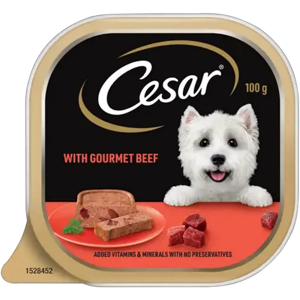 Cesar Gourmet Beef Adult Wet Dog Food 100g