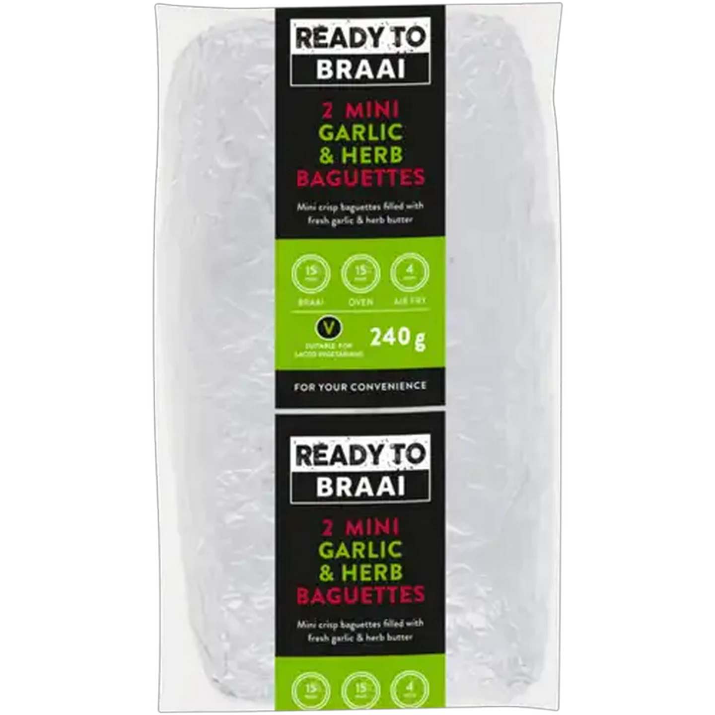 Image of Ready To Braai Mini Garlic & Herb Baguettes 2 Pack