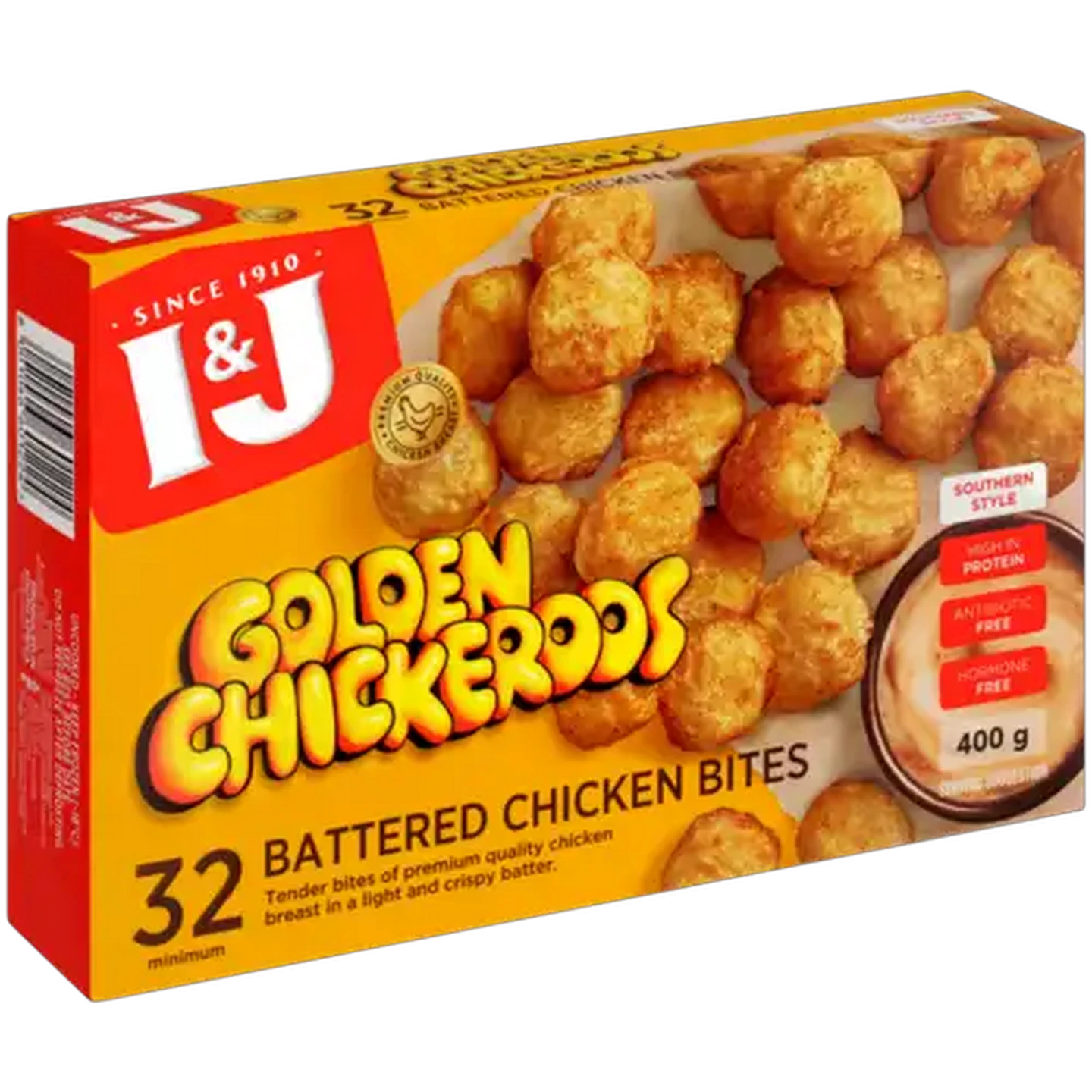 Image of I&J Golden Chickeroos Frozen Southern Style Battered Chicken Bites 400g