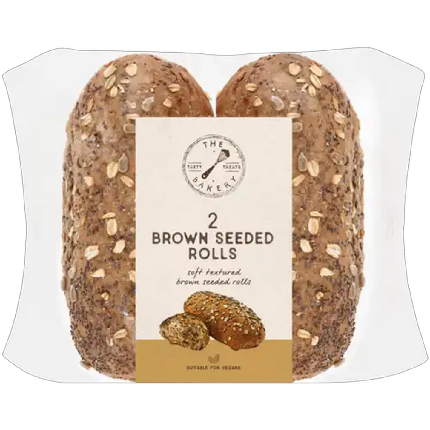 Image of The Bakery Brown Seeded Rolls 2 Pack