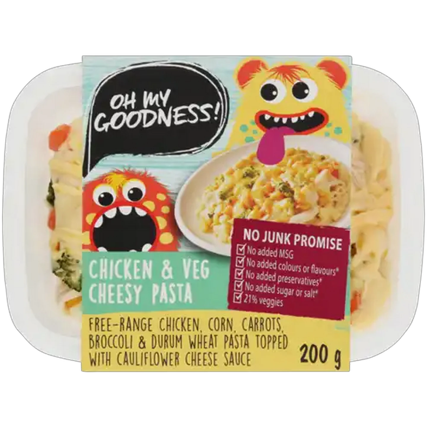 Image of Oh My Goodness! Chicken & Veg Cheesy Pasta Ready Meal 200g