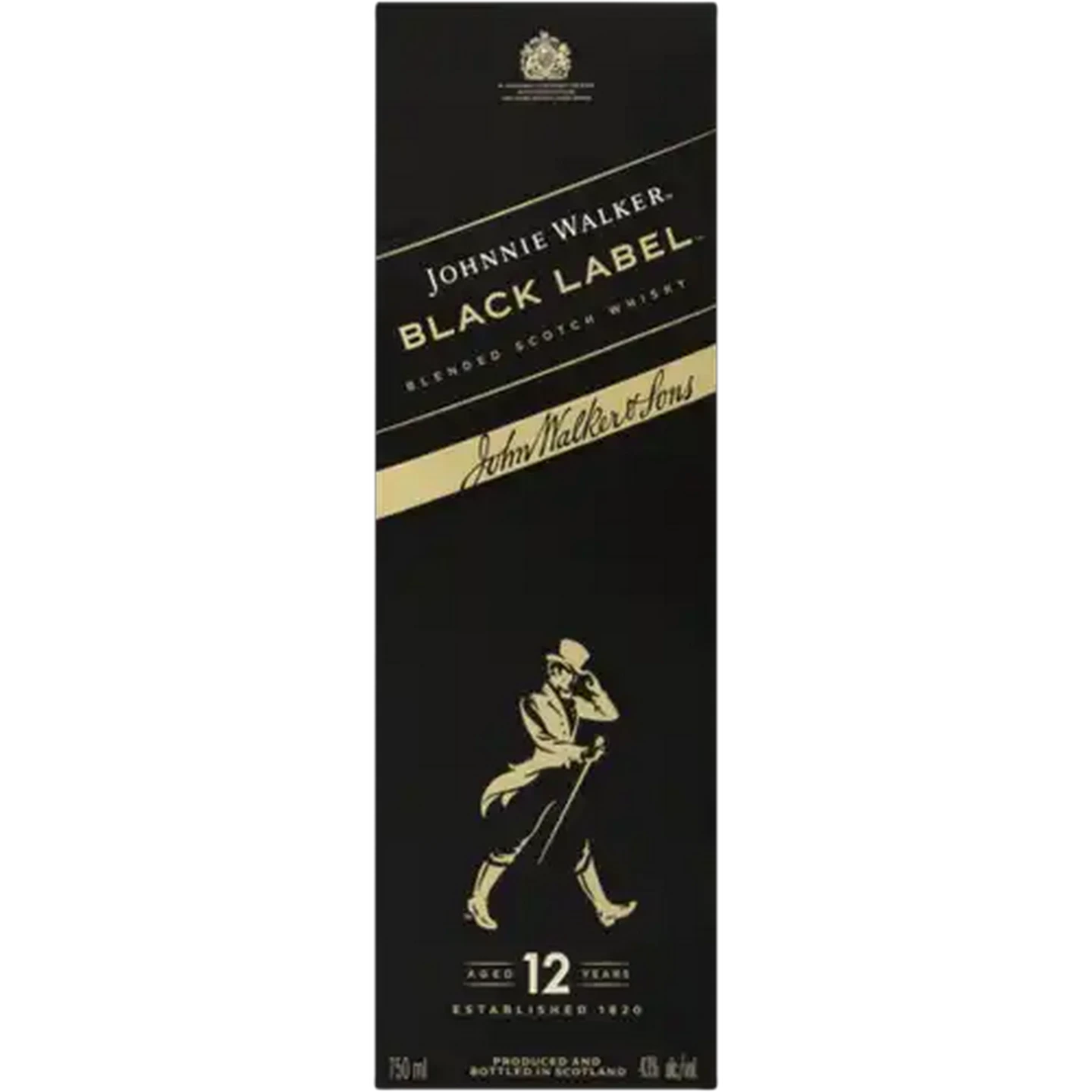 Image of Johnnie Walker Black Label Blended Scotch Whisky Bottle 750ml