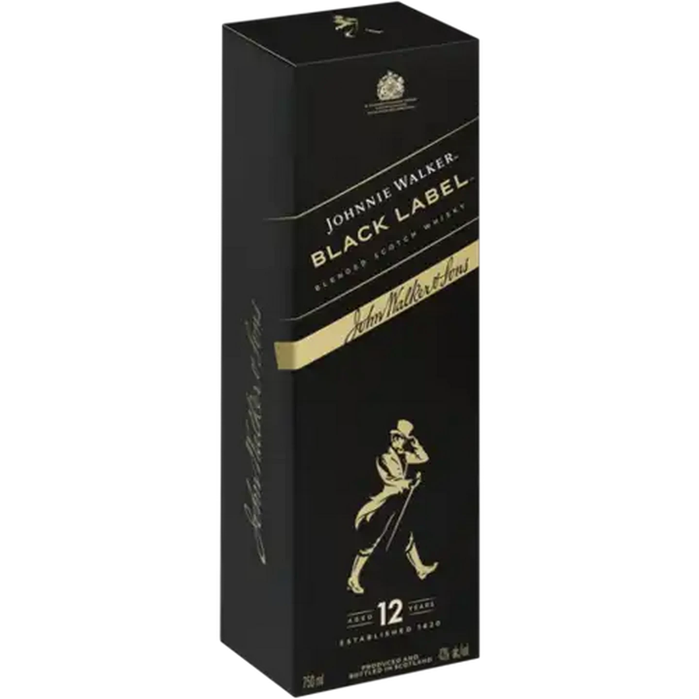 Image of Johnnie Walker Black Label Blended Scotch Whisky Bottle 750ml