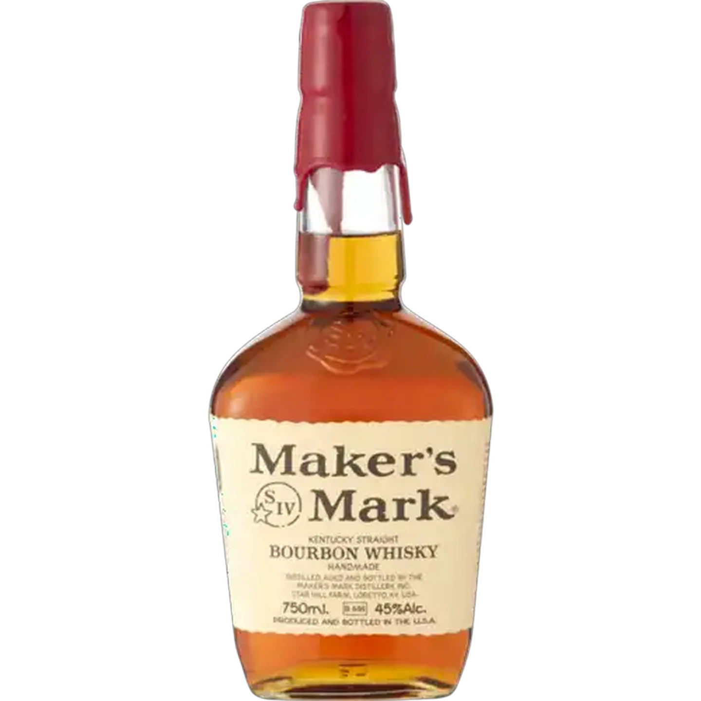 Image of Maker's Mark Kentucky Straight Bourbon Whiskey Bottle 750ml