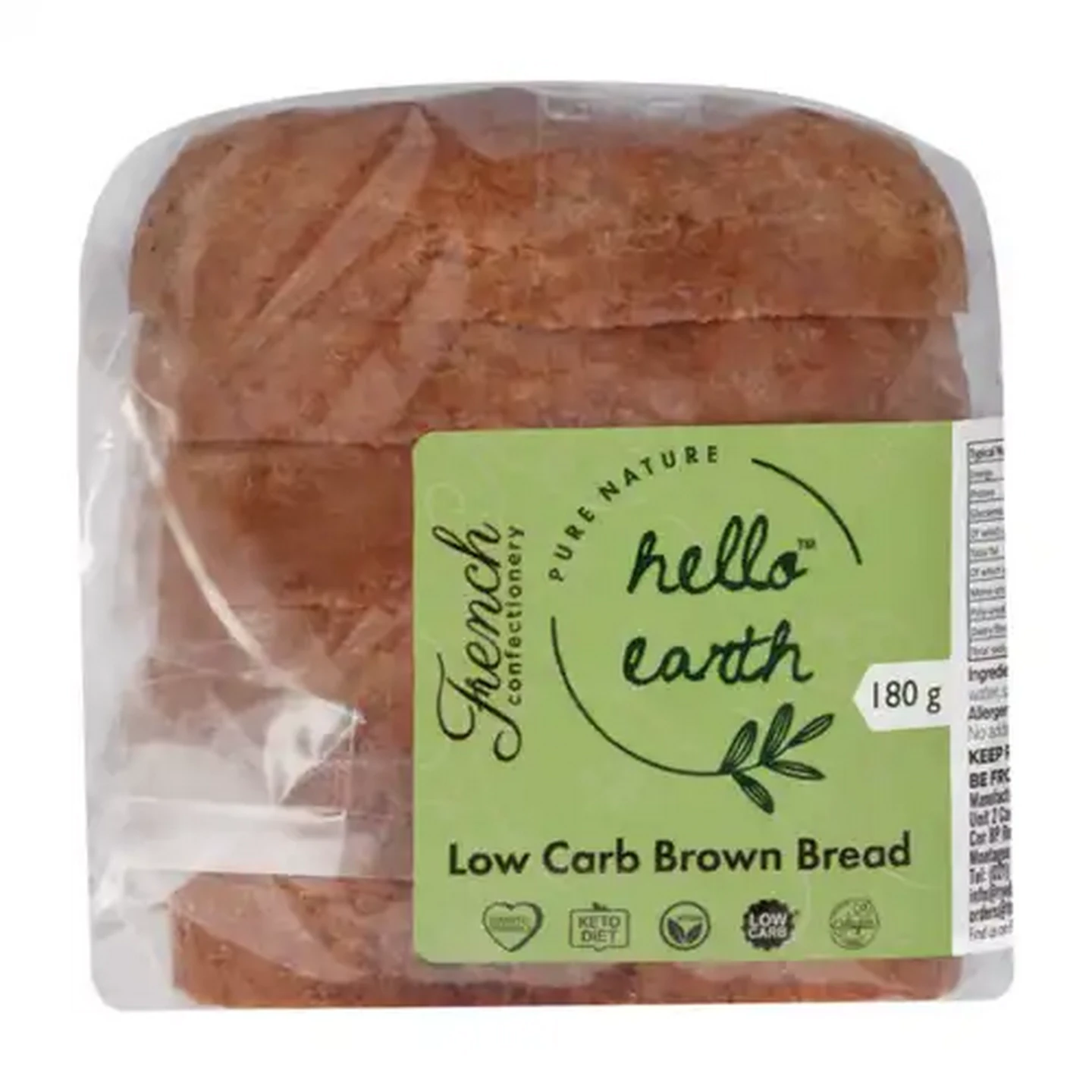 Image of French Confectionery Hello Earth Low Carb Brown Bread 180g