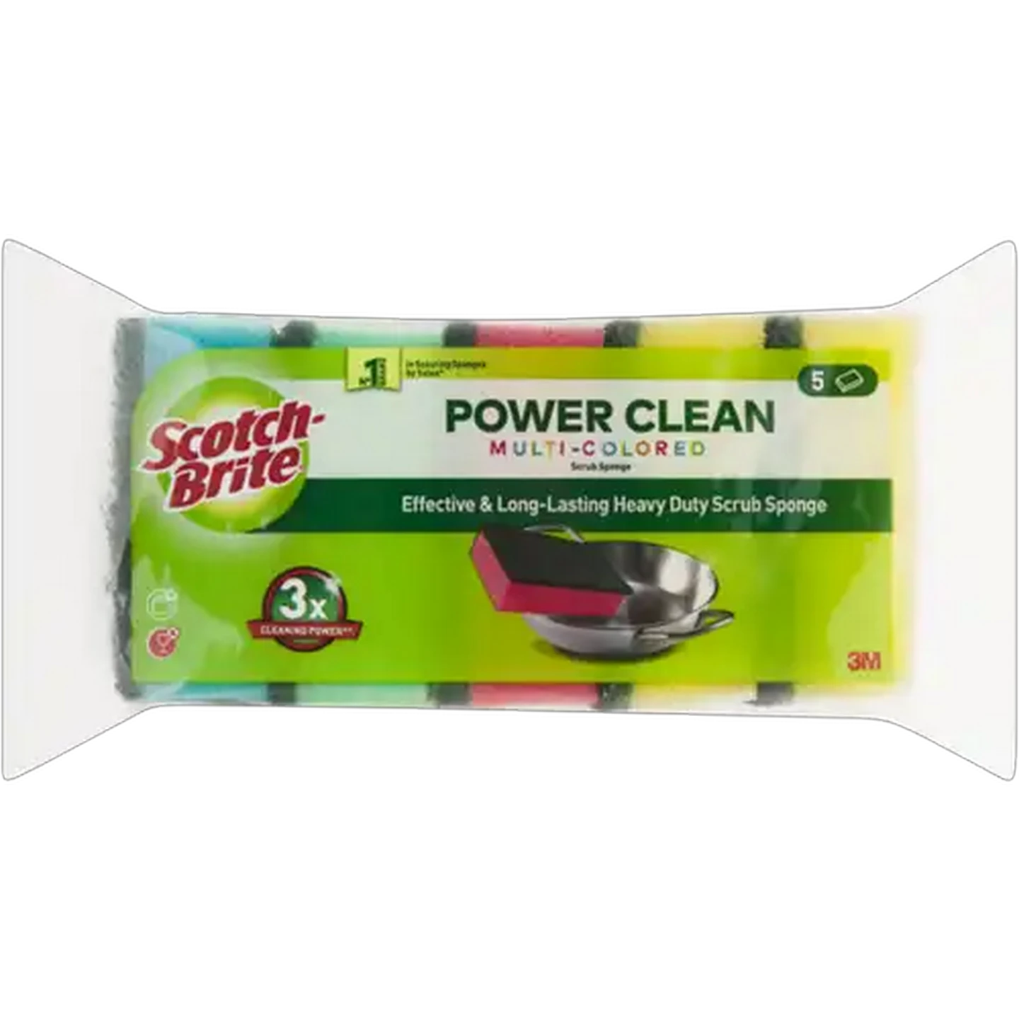 Image of Scotch-Brite Heavy Duty Multi-Colored Scrub Sponge 5 Pack