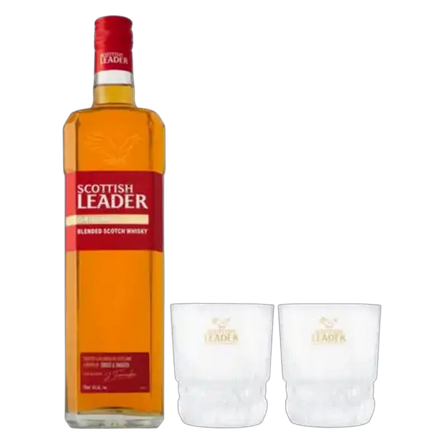 Image of Scottish Leader Original Blended Scotch Whisky Gift Pack Box 750ml