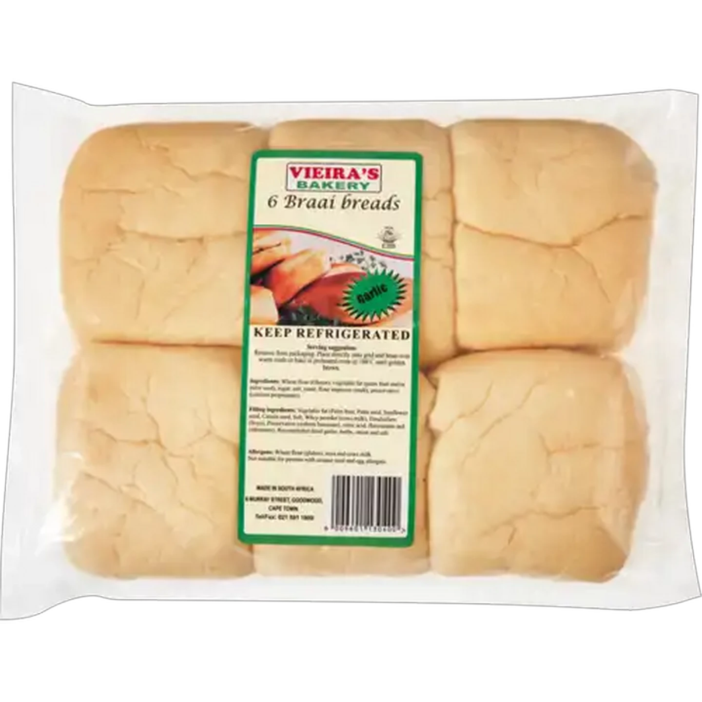 Image of Vieira’s BakeryGarlic Braai Breads 6 Pack