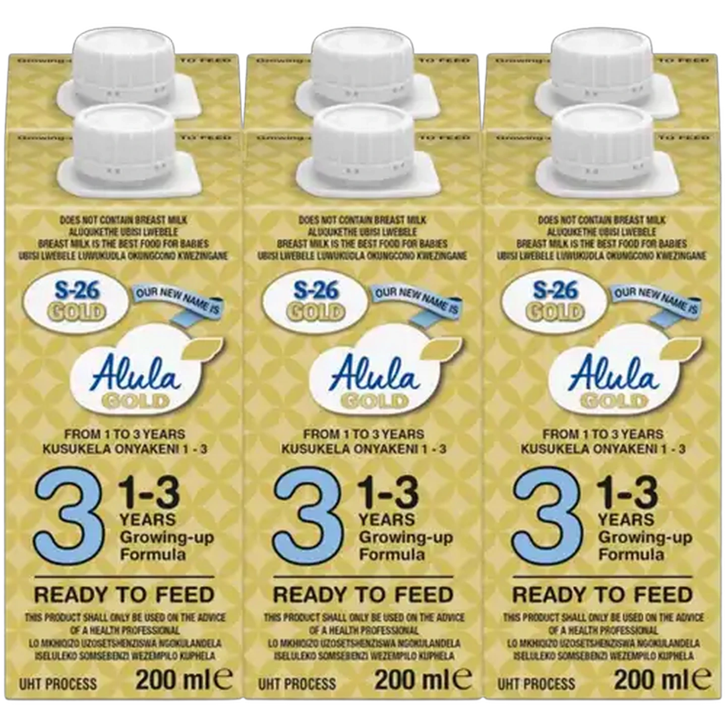Image of Alula Gold Stage 3 1-3 Years Ready to Feed Growing-Up Formula 6 x 200ml
