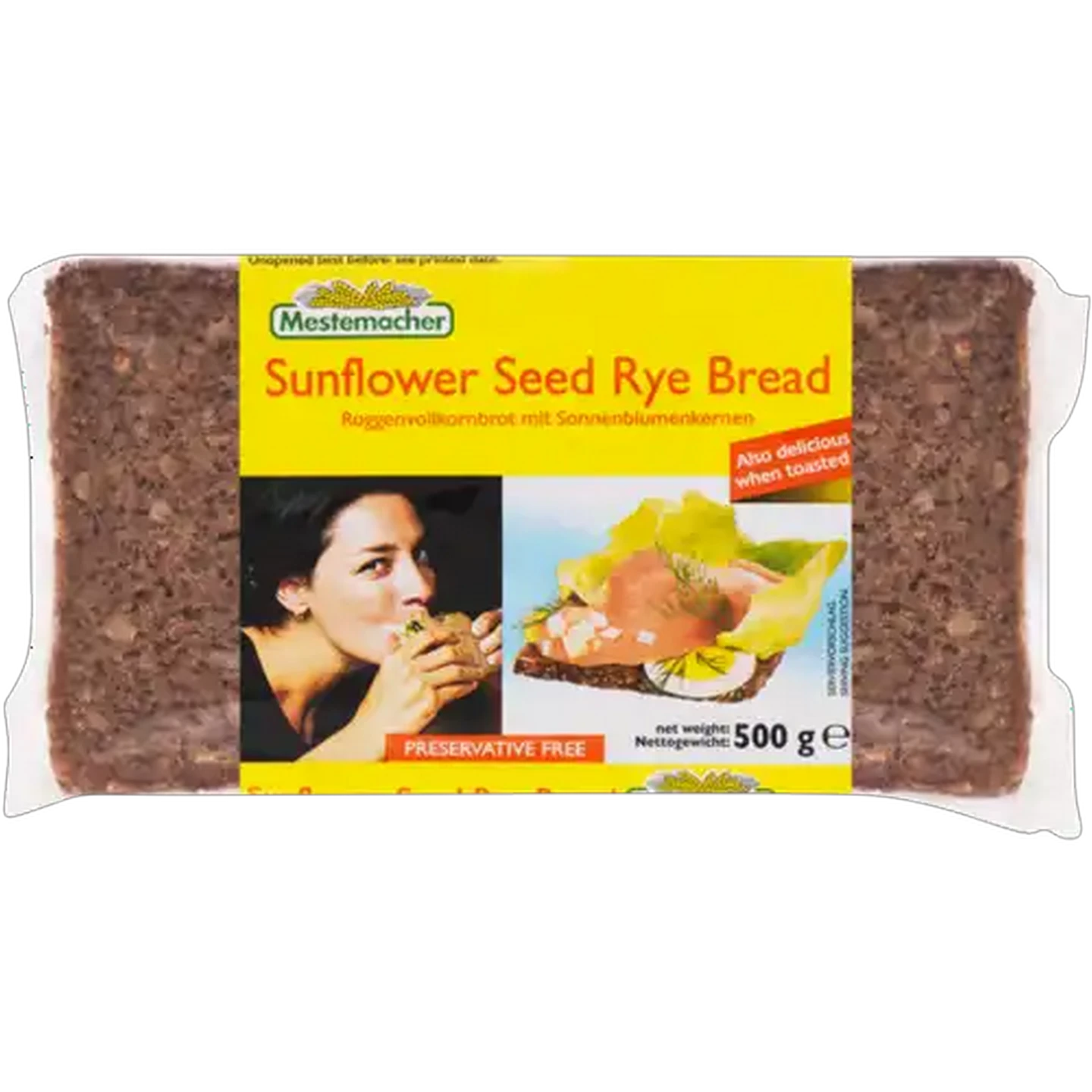 Image of Mestemacher Sunflower Seed Rye Bread 500g