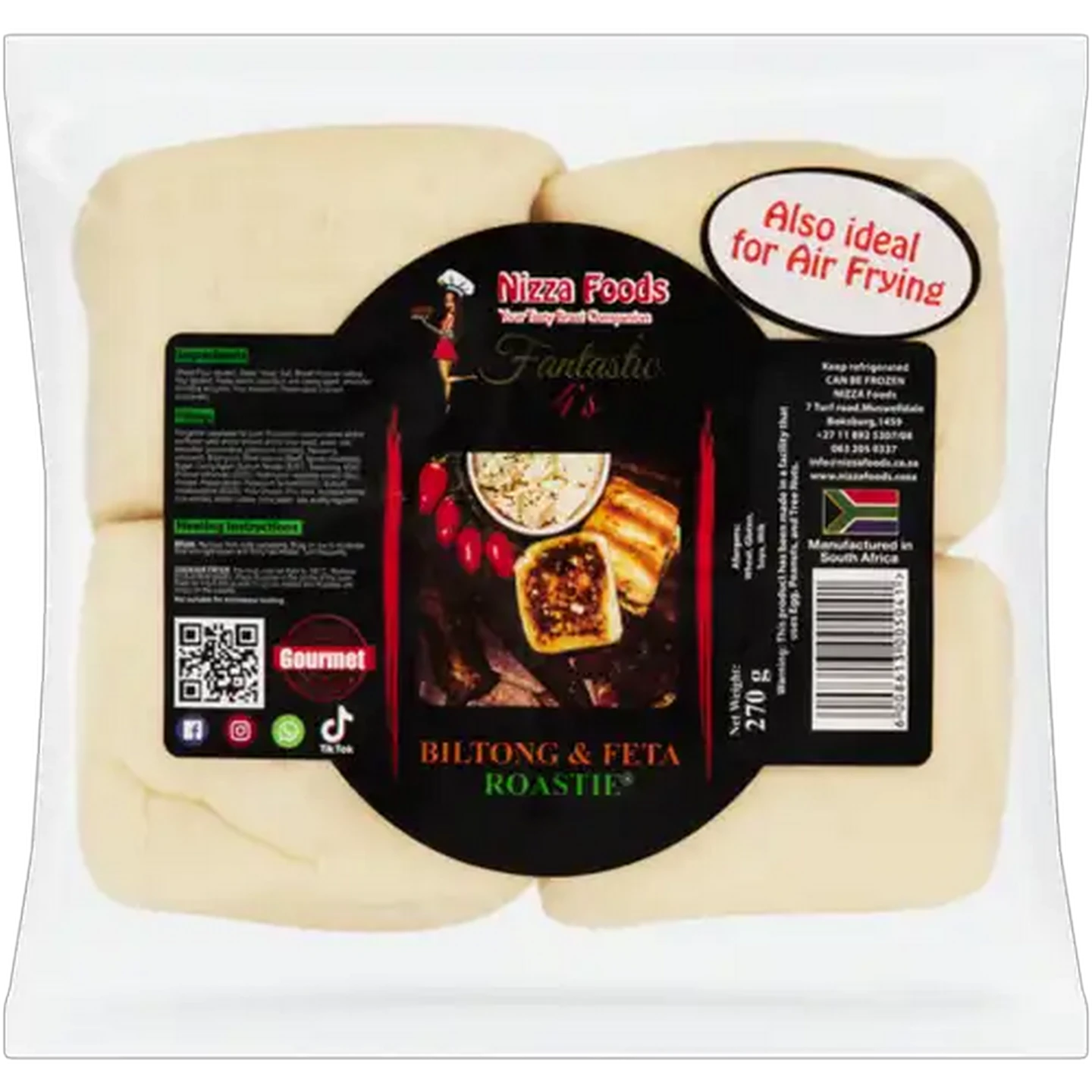 Image of Nizza Foods Biltong & Feta Roastie 4 Pack