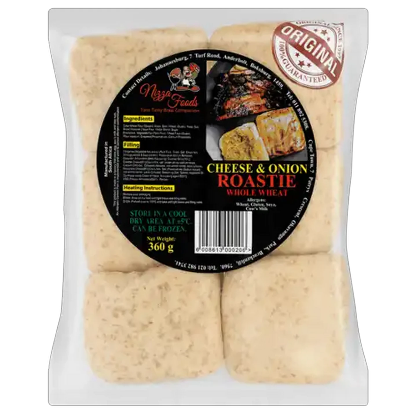 Image of Nizza Foods Cheese & Onion Roastie Whole Wheat 6 Pack